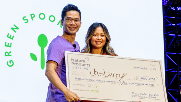 Jasberry CEO and Co-founder Peetachai “Neil” Dejkraisak won the grand prize Wednesday for his superfood purple rice.