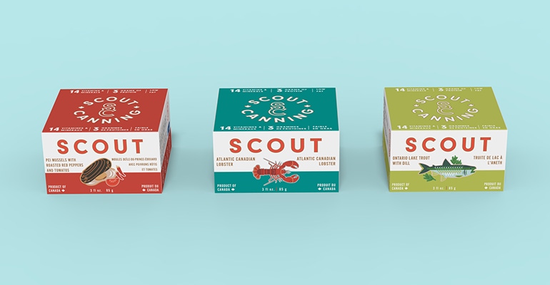 scout canning product lineup seafood