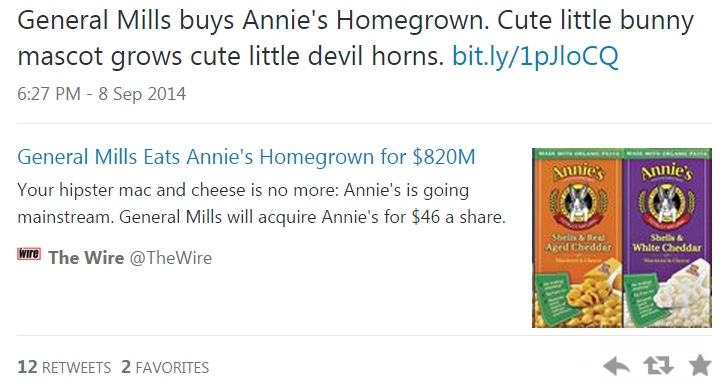 Buying Organic: General Mills Swallows Annie's For $820 Million