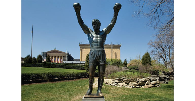 Rocky statue, Philadelphia, Natural Products Expo East