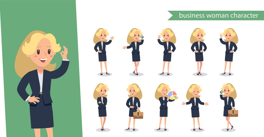 Business woman character