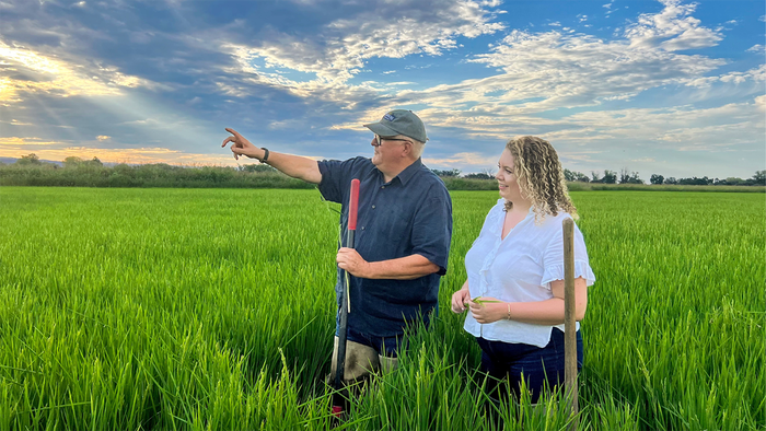 Bryce Lundberg, vice president of agriculture for Lundberg Family Farms, and Brita Lundberg, communications manager, believe regenerative agriculture practices are key to improving the planet.
