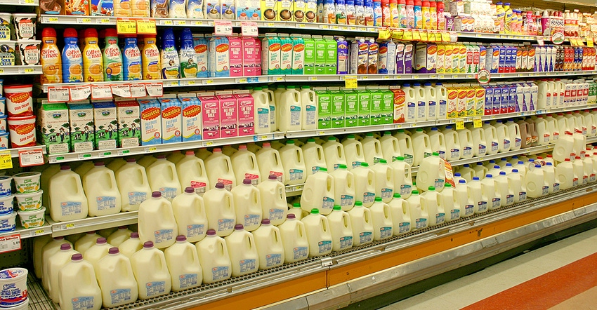 dairy product aisle