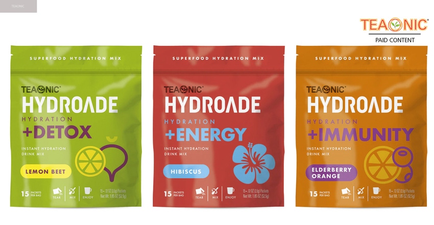 TEAONIC NEW HYDROADE Superfood Drink Mixes!