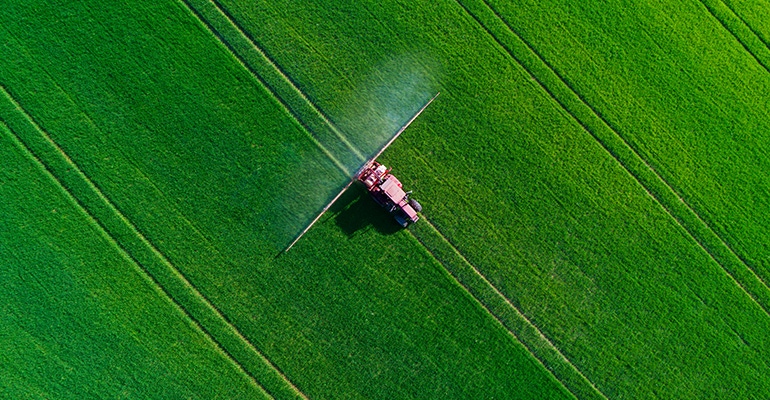 pesticide spraying field