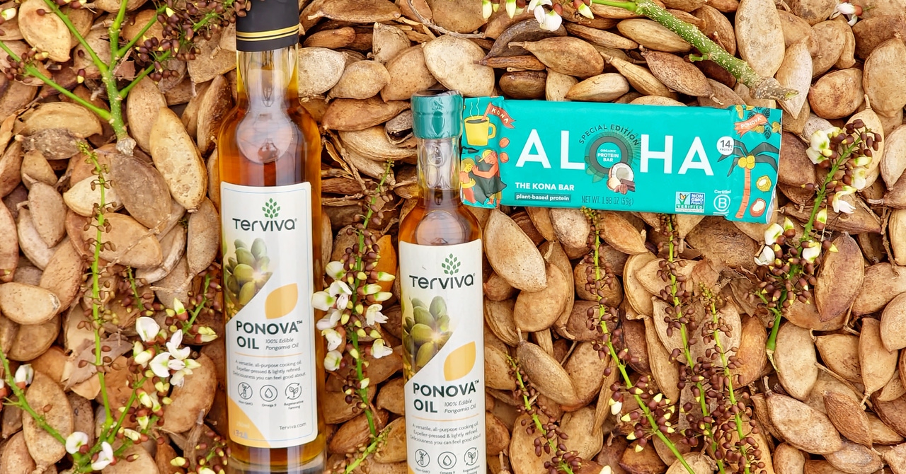 Terviva Ponova oil and Aloha Kona Bars
