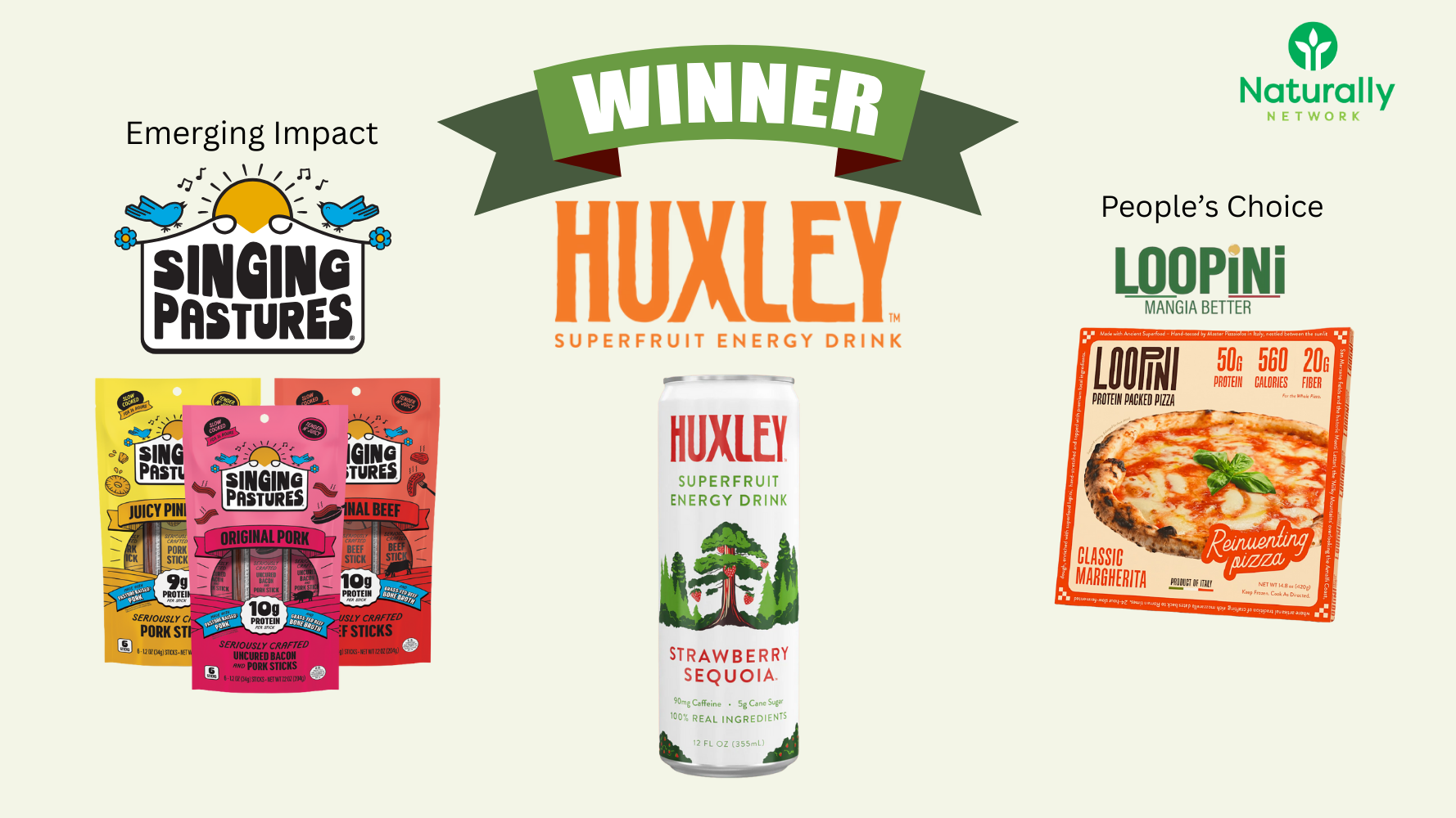 Brand logos and product pictures are shown below the name of the award each brand won.