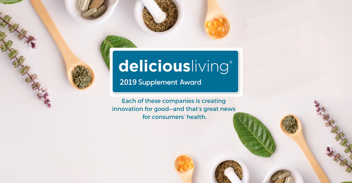 Delicious Living supplement awards for 2019
