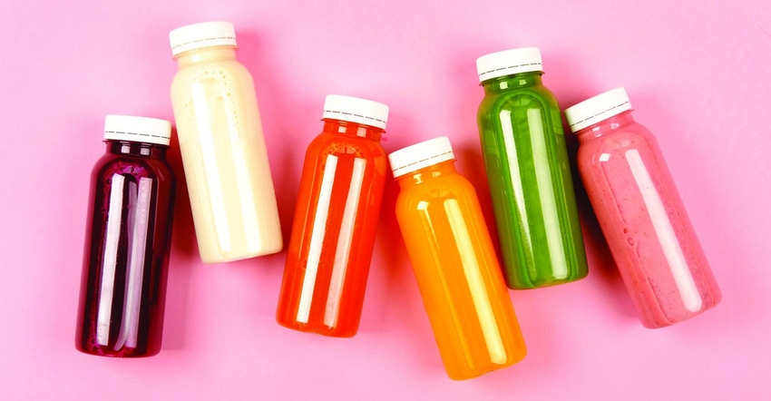 functional beverages juice bottles