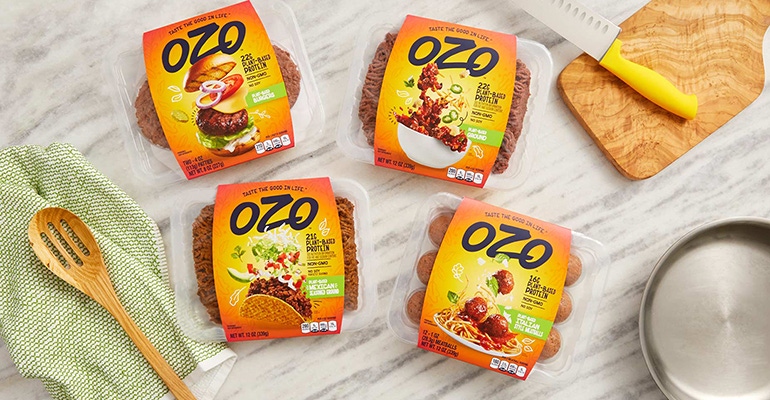 New plant-based protein brand OZO, from Colorado-based Planterra Foods, will debut at grocery stores nationwide in April