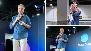 Dan Buettner, founder of Blue Zones, discusses his research at Newtopia Now on Aug. 27, 2024, in Denver, Colorado. Dan Buettner, founder of Blue Zones, discusses his research at Newtopia Now on Aug. 27, 2024, in Denver, Colorado.