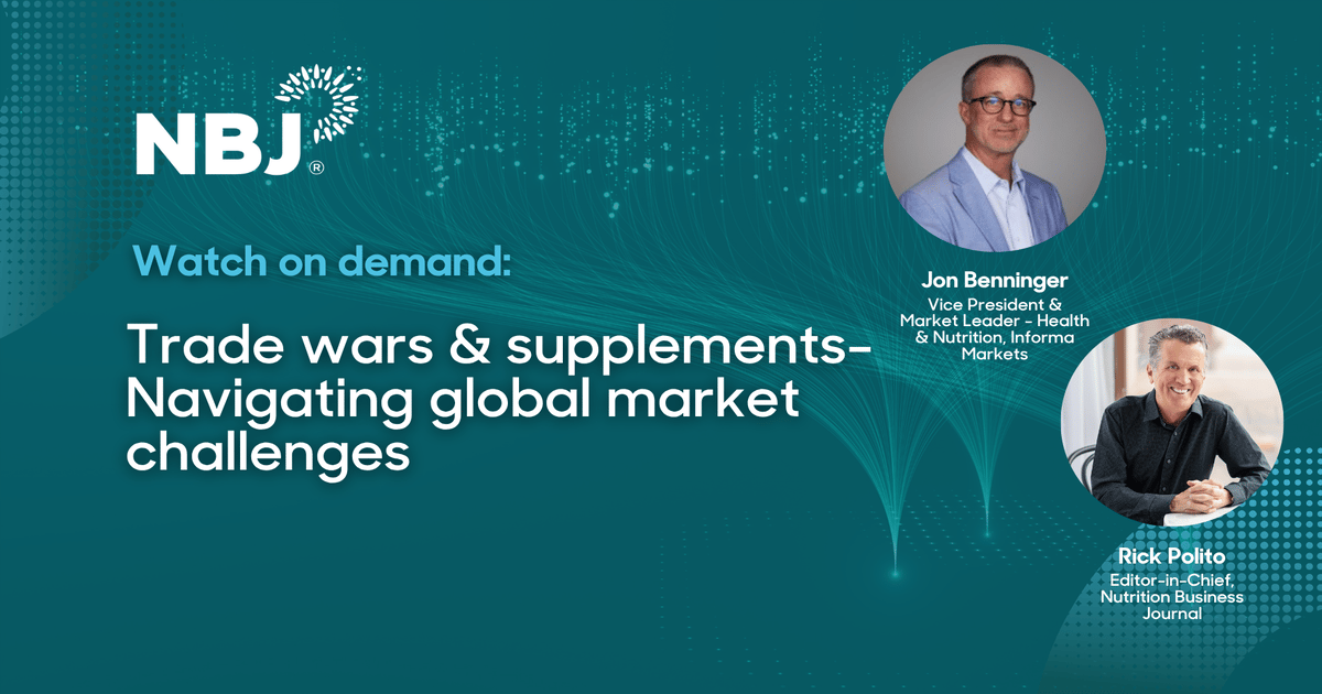 NBJ Webinar: Trade wars and supplements