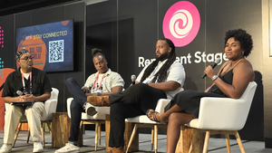 Newtopia Now panelists Adrian Miller, Tajahi Cooke, Karl Franz Williams and Alisa Carmichael. Newtopia Now panelists Adrian Miller, Tajahi Cooke, Karl Franz Williams and Alisa Carmichael.