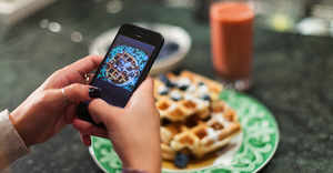 waffle taking picture of food tiktok