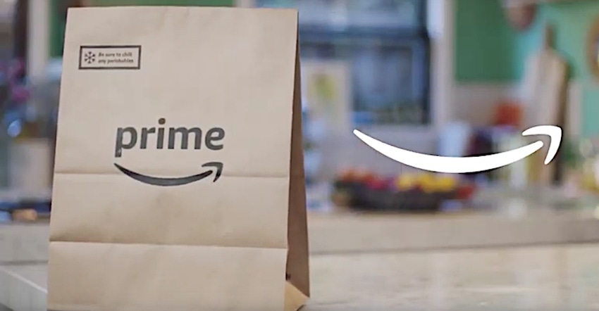 Amazon prime grocery delivery bag