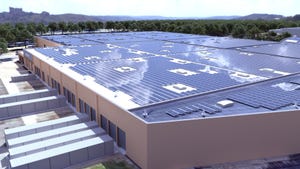 A 3.2-megawatt roof-mounted solar array at UNFI�’s Howell, New Jersey, distribution center