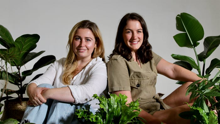 Kate Ferguson, left, and Lila Sullivan competed against each other in high school science fairs. As partners, they won the Naturally Austin Pitch Slam. 