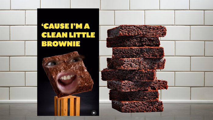 Najwa Khan, founder of Dalci brownies, created a music video of very angry brownie riffing on food brands that 