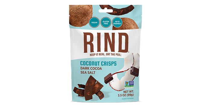 Rind Dark Cocoa and Sea Salt Coconut Crisps
