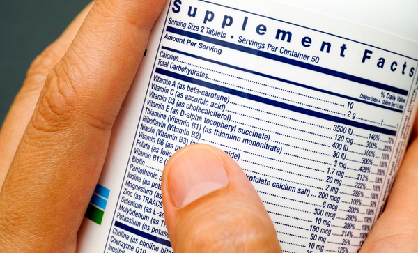 supplement facts panel ingredients