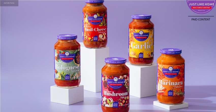 Just Like Home Real Family Recipes™ redefining homestyle jarred pasta sauce with packaging design refresh