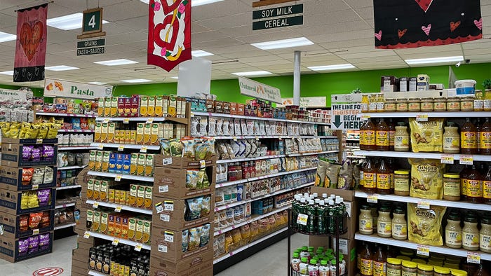 Grocery aisles of The Whole Wheatery. Credit: The Whole Wheatery