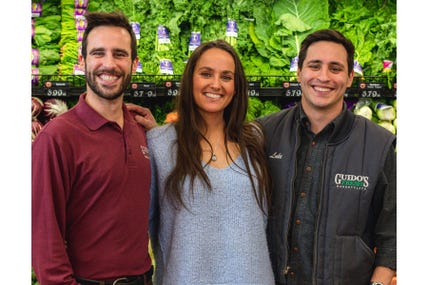 Anna, Luke and Nick Masiero, co-owners of Guido’s Fresh Marketplace in Great Barrington and Pittsfield, Massachusetts