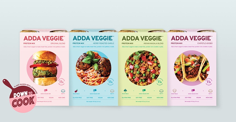 adda veggie down to cook product lineup