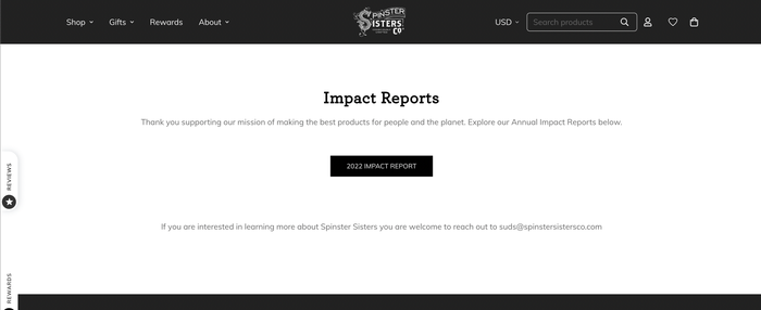 Spinster Sisters' web page impact report