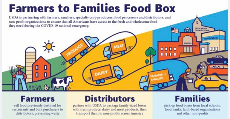 farmers to families food box program infographic