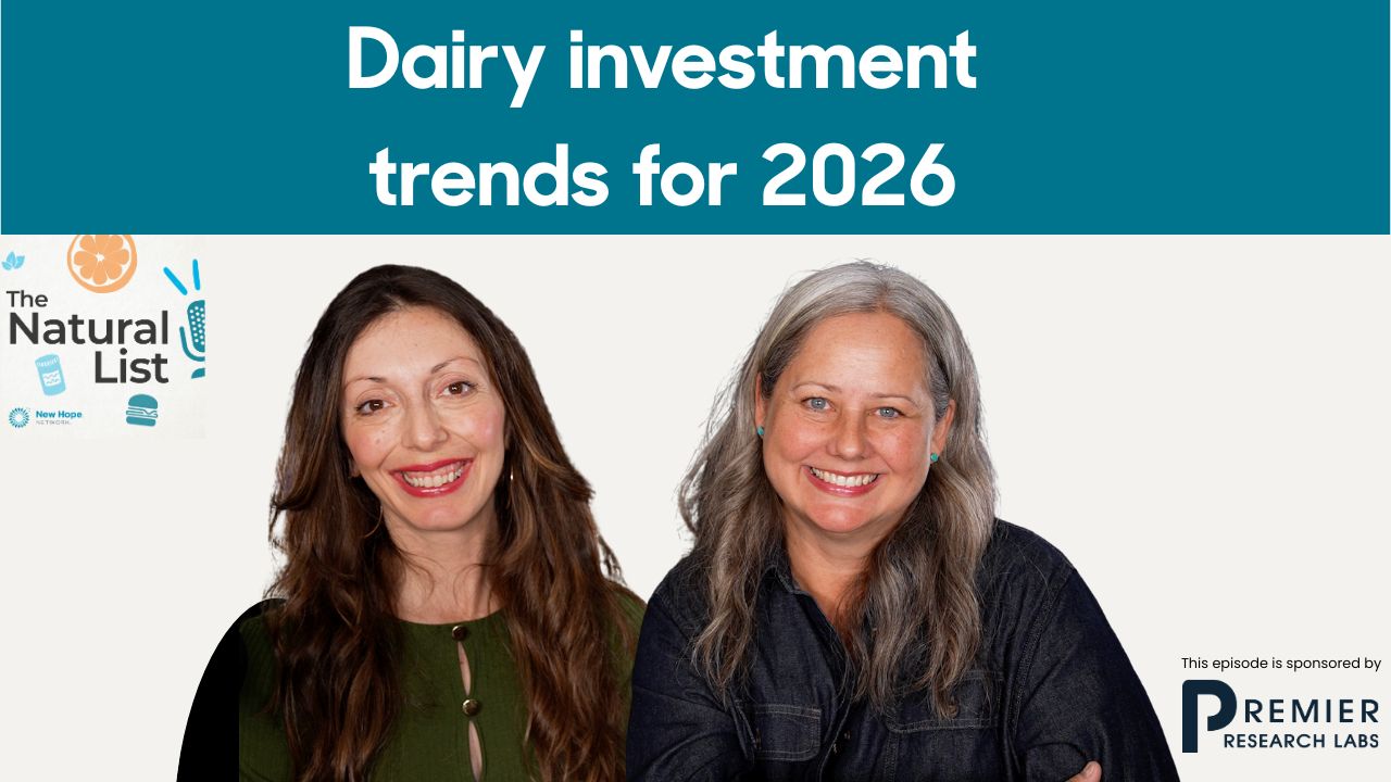 Headshots of two women hosting a podcast about dairy investment trends.