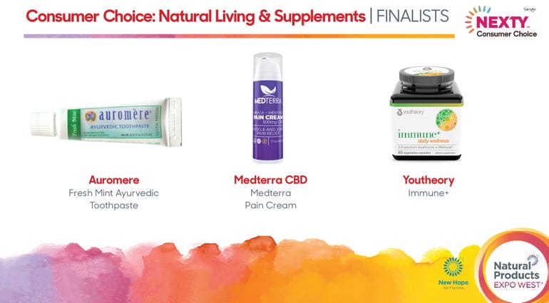 Nexty Awards Consumer Choice Finalists Natural Living and Supplements