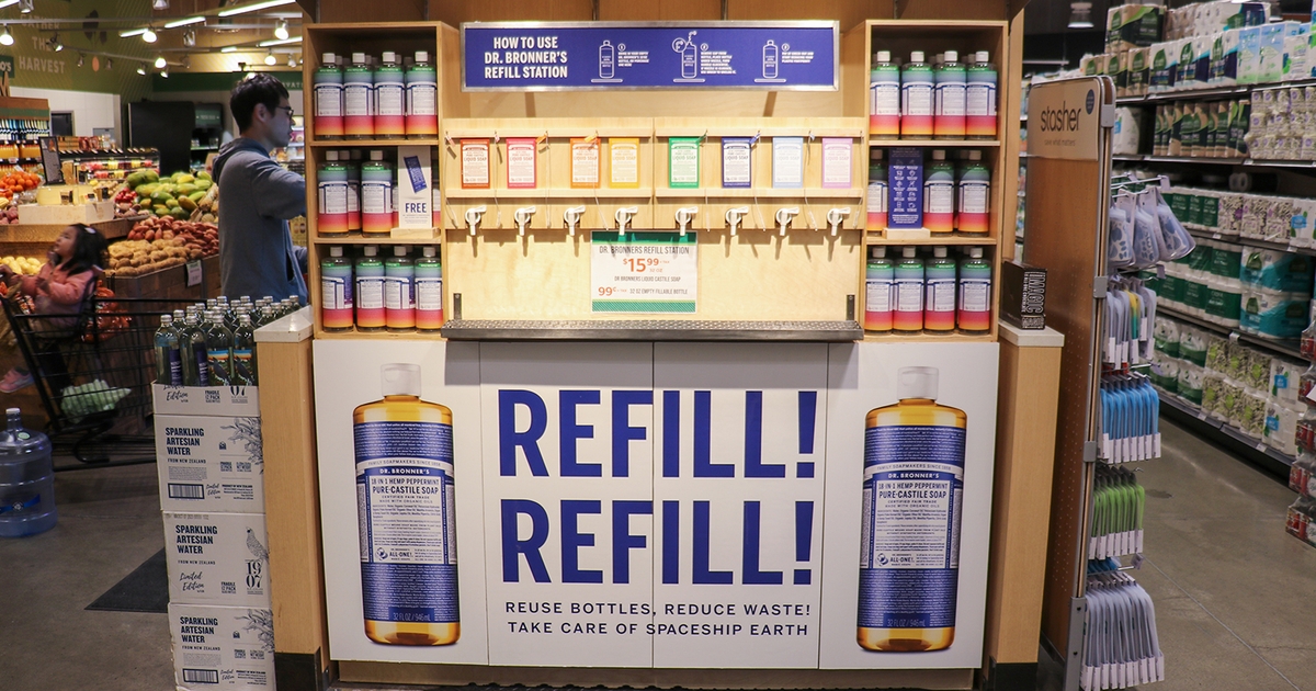 Buy Peppermint Castile Soap Refill Cartons - Reduce Plastic – Dr. Bronner's