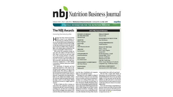 Stock Performance Award 2012: Schiff Nutrition (SHF)