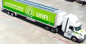 UNFI electric truck trailer
