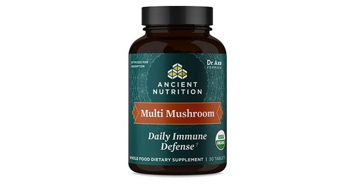 Ancient Nutrition Multi Mushroom Daily Immune Defense Tablets