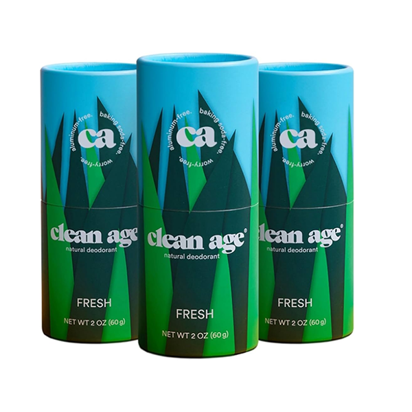 Clean Age feature clean ingredients and eco-friendly packaging.