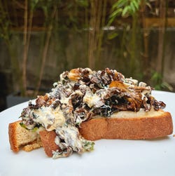 P.S. & Co. organic maitake mushroom toast