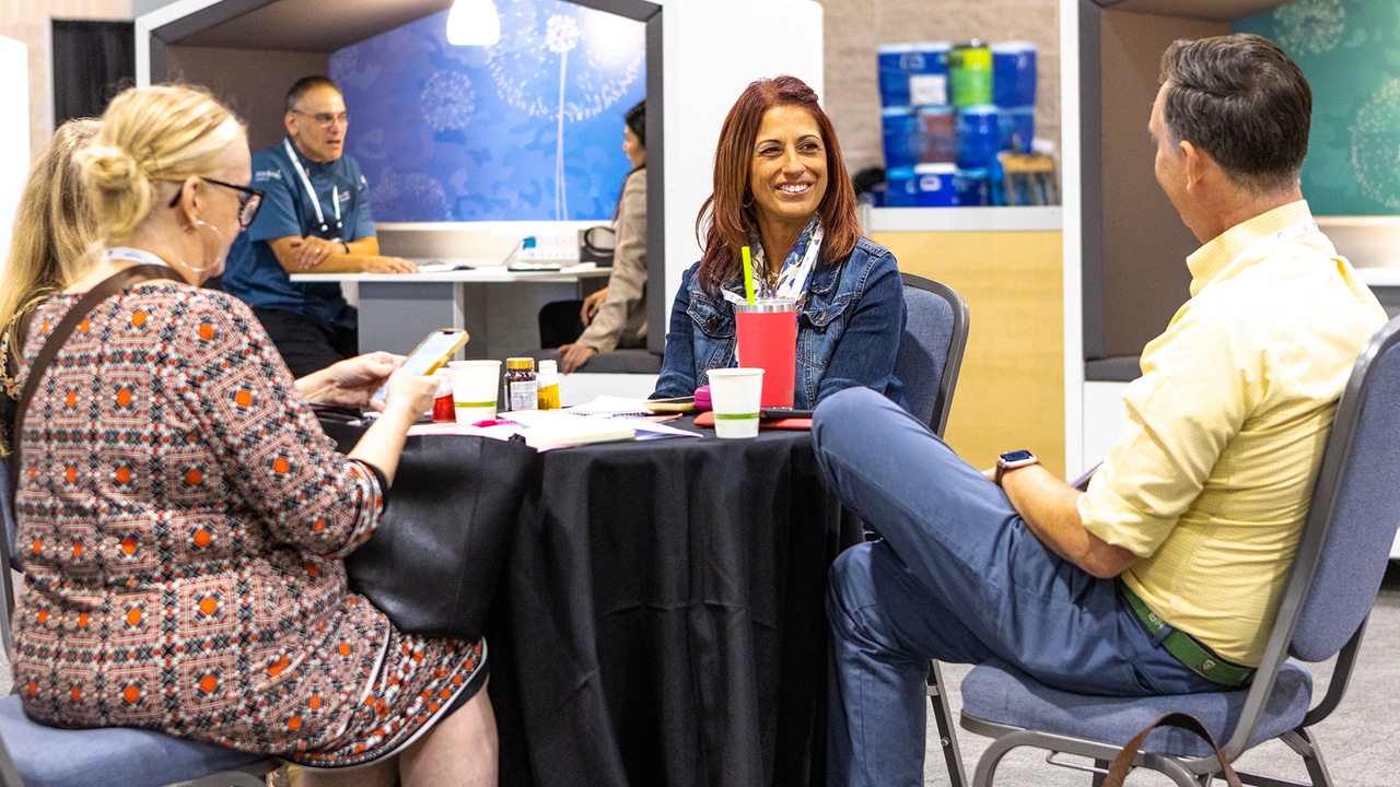 Expo East attendees gather in the connections lounge to talk business, make deals or just get to know each other