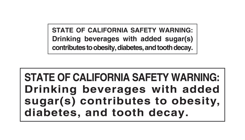 California legislator proposes warning labels on sugary drinks