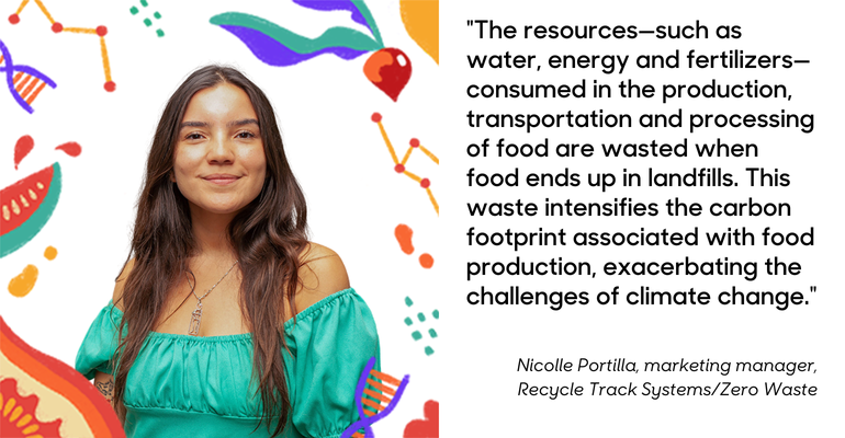 Nicolle Portilla, marketing manager for Recycle Track Systems and Zero Waste