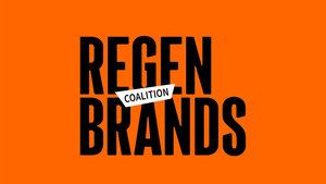 The logo of ReGen Brands Coalition has the words in black on a red-orange background.  The logo of ReGen Brands Coalition has the words in black on a red-orange background.