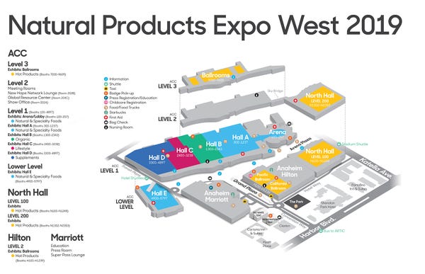 Expo West 2019 campus map