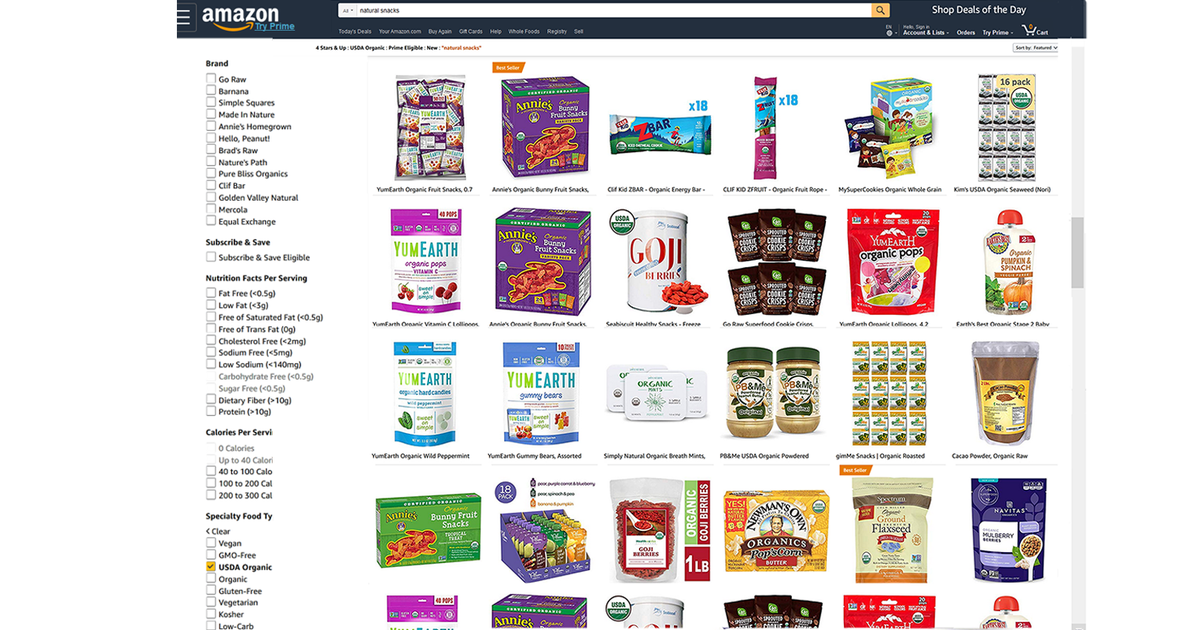 6 tips to put your natural snack in Amazon shopping carts
