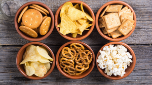 Popular snacks include popcorn, potato chips, corn chips, crackers and more. Popular snacks include popcorn, potato chips, corn chips, crackers and more.