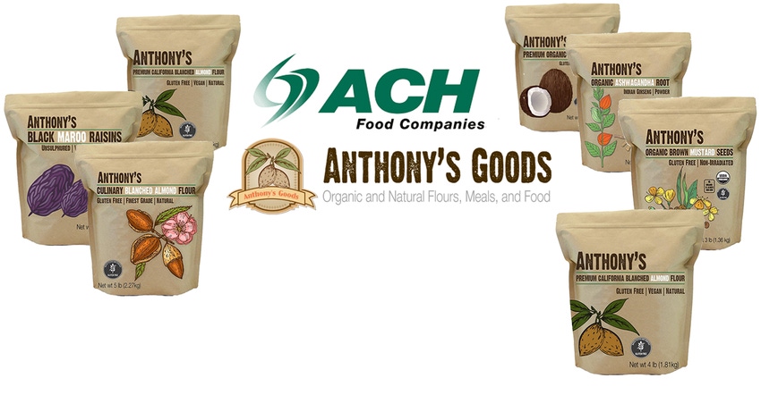 ACH Foods acquires Anthony's Goods, manufacturer of gluten-free flours, seeds, powders and more.