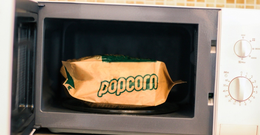 Microwavable popcorn bag