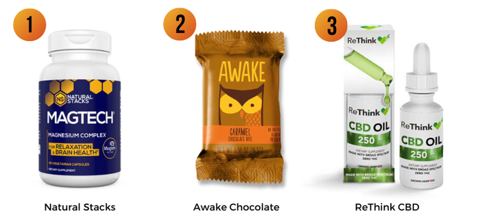 Nutrition Stacks, Awake Chocolate, ReThink CBD