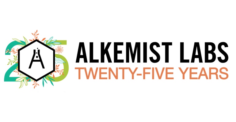 Alkemist Labs 25th anniversary logo Alkemist Labs 25th anniversary logo