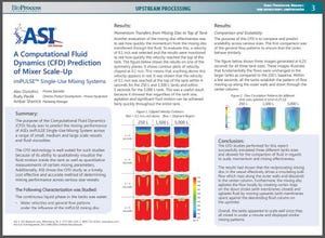 A Computational Fluid Dynamics (CFD) Prediction of Mixer Scale-Up: imPULSE&trade; Single-Use Mixing Systems